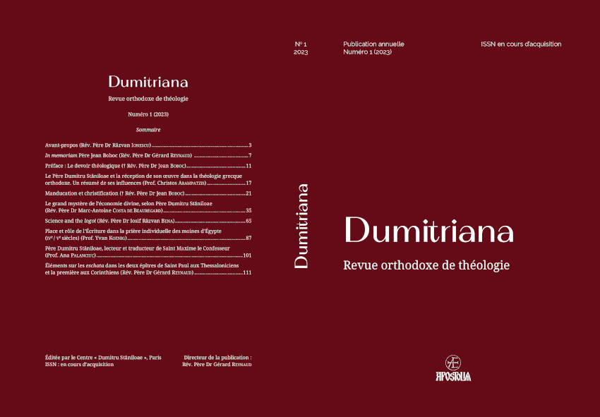 Parution du premier numéro de la revue Dumitriana